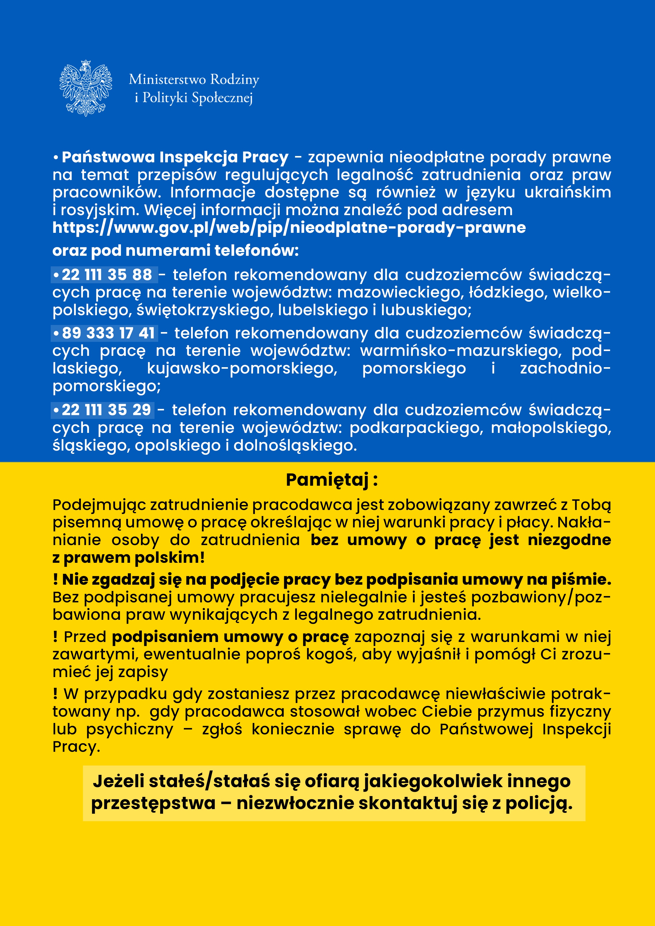 Rady dla obywateli Ukrainy zainteresowanych podjęciem pracy - str. 2 PL